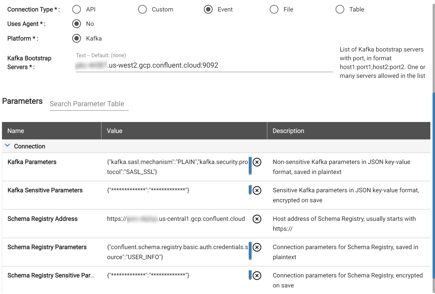 Schema Evolution parameter settings in source parameters Parsing section